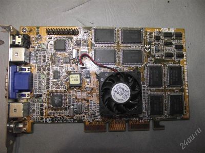 Лот: 1054417. Фото: 1. Asus AGP-v3800/32 TV in out. Видеокарты