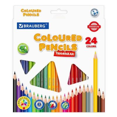 Лот: 24513322. Фото: 1. Карандаши цветные Brauberg Premium... Ручки, карандаши, маркеры