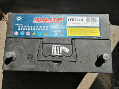 Лот: 17790125. Фото: 1. Аккумулятор Solite EFB T110 80а... Аккумуляторы