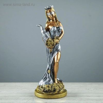 Лот: 16130650. Фото: 1. Сувенир "Фортуна" серебряное платье... Фигурки, статуэтки