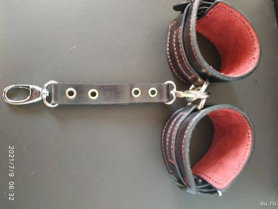 Лот: 17853472. Фото: 1. Наручники натуральная кожа. Игрушки
