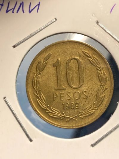 Лот: 19367636. Фото: 1. Чили 10 песо, 1989. Америка