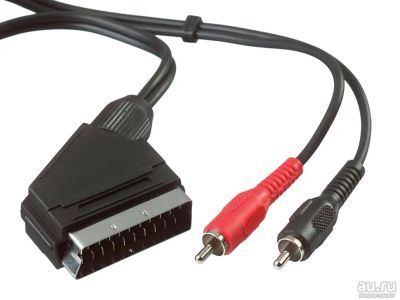 Лот: 13414487. Фото: 1. Кабель SCART-2 RCA 1,2 M. Шлейфы, кабели, переходники