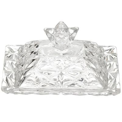 Лот: 24590300. Фото: 1. Масленка стекло, 17х10х9.5 см... Предметы сервировки