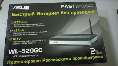 Лот: 9547959. Фото: 1. Wifi роутер asus wl-520gc. Маршрутизаторы (роутеры)