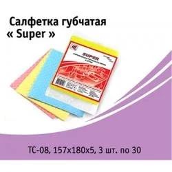Лот: 7431054. Фото: 1. Салфетка "Супер" губчатая ТС-08... Инвентарь для уборки