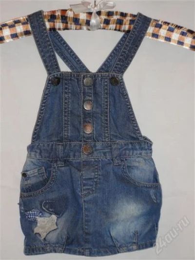 Лот: 2893520. Фото: 1. Сарафан джинсовый ZARA " много... Платья, сарафаны