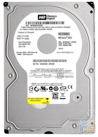 Лот: 276707. Фото: 1. Винчестер WD2500KS (SATA II, 250GB... Жёсткие диски (HDD)