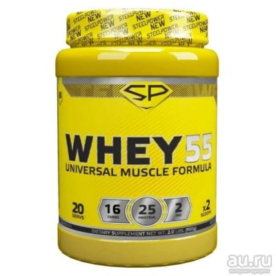 Лот: 9741444. Фото: 1. SteelPower Протеин WHEY 55 0,9кг... Спортивное питание, витамины