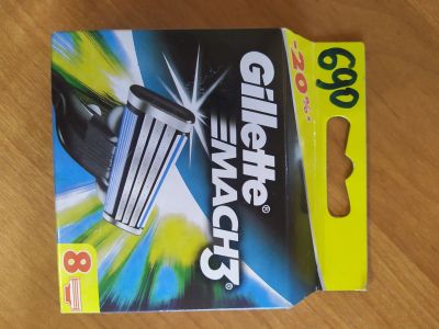 Лот: 25578041. Фото: 1. Gillette Mach 3 сменные лезвия. Бритвенные станки и лезвия
