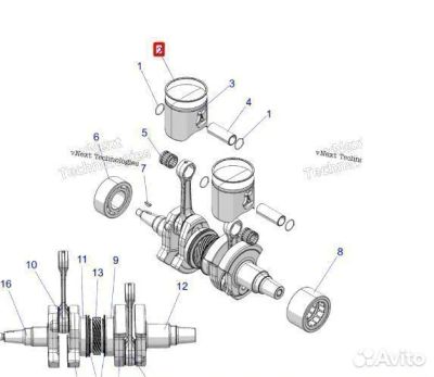 Лот: 25792152. Фото: 1. 2209828 Поршень Polaris 9R. Запчасти