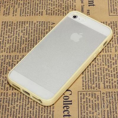Лот: 2964680. Фото: 1. Бампер iPhone 5, бежевый. Доставка... Чехлы, бамперы