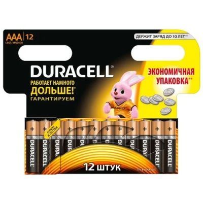 Лот: 14376211. Фото: 1. Батарейка DURACELL LR03-12BL BASIC... Батарейки, аккумуляторы, элементы питания