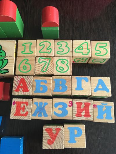 Лот: 21767328. Фото: 1. Кубики деревянные для малыша. Развивающие