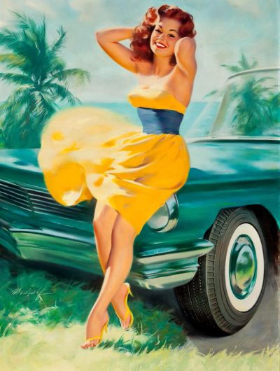 Лот: 4063070. Фото: 1. Постер (плакат) Pin-up USA # 29... Холсты чистые