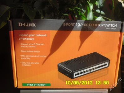 Лот: 2081171. Фото: 1. коммутатор (switch) d-link des-1008a. Маршрутизаторы (роутеры)