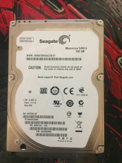 Лот: 19019644. Фото: 1. HDD 500GB. Жёсткие диски (HDD)