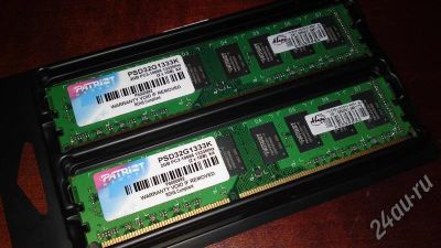 Лот: 262881. Фото: 1. DDR-III DIMM Patriot 2x1Gb Kit... Оперативная память