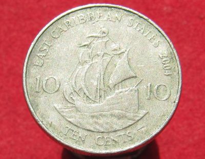 Лот: 14647250. Фото: 1. Восточные Карибы 10 центов, 2004г. Остальные страны