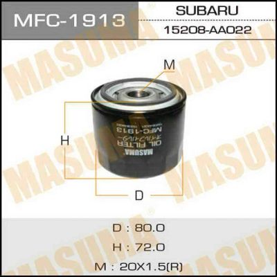 Лот: 14321605. Фото: 1. Masuma MFC-1913 Фильтр масляный... Расходные материалы