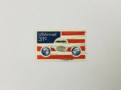 Лот: 23963937. Фото: 1. Авиапочта. Самолет, глобусы и... Марки