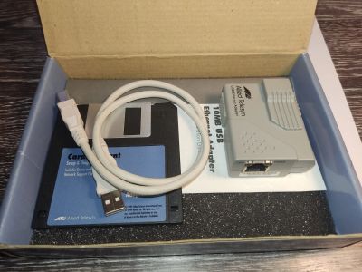 Лот: 25548300. Фото: 1. Allied Telesyn AT-USB10-001. Раритетная... Сетевые карты