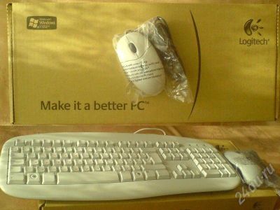 Лот: 257461. Фото: 1. клавиатура ps/2 + мышь (usb) logitech... Клавиатуры и мыши