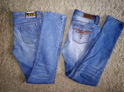 Лот: 10191197. Фото: 1. джинсы прямые узкие почти новые. Джинсы