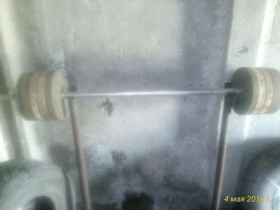 Лот: 7466343. Фото: 1. Штанга 147.5 кг. Штанги, блины