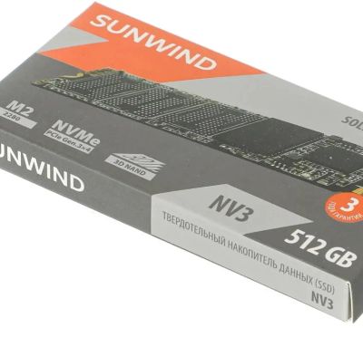 Лот: 21425683. Фото: 1. NVMe 512Gb Sunwind NV3 (новый... SSD-накопители