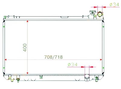 Лот: 3694016. Фото: 1. Радиатор toyota mark ii/blit jzx110... Двигатель и элементы двигателя