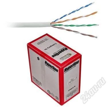 Лот: 1723073. Фото: 1. Витая пара Hyperline UTP4-C5E-SOLID-GY. Разное