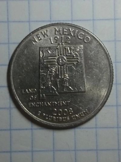 Лот: 10394912. Фото: 1. 25 центов США серия "Штаты и территории... Америка