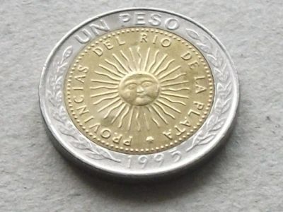 Лот: 16205879. Фото: 1. Монета 1 песо один Аргентина 1995... Америка