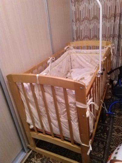 Лот: 12743621. Фото: 1. Детская кроватка для новорожденного. Детские кровати и кроватки