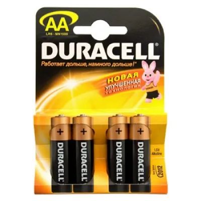 Лот: 20592250. Фото: 1. Duracell LR6 4/BL алкалиновые. Батарейки, аккумуляторы, элементы питания