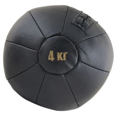 Лот: 22362689. Фото: 1. Медбол 4кг FS№4000 черный. Фитнес, аэробика и гимнастика