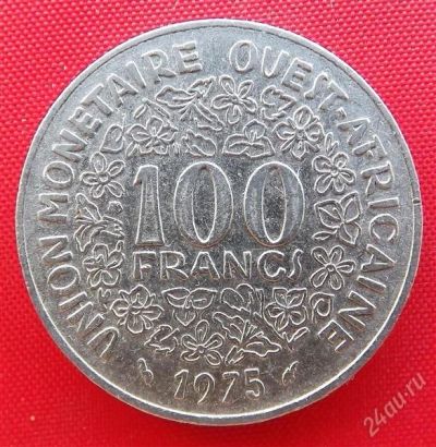 Лот: 2935077. Фото: 1. (№2857) 100 франков КФА 1975... Африка