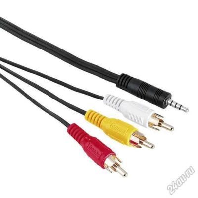 Лот: 5953736. Фото: 1. шнур 3,5 jack- 3 rca. Шнуры, кабели, разъёмы