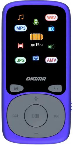 Лот: 24471484. Фото: 1. MP3-плеер Digma B4 Blue. Плееры