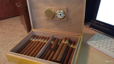 Лот: 9700763. Фото: 1. Продам новый хьюмидор с кубинскими... Аксессуары и запчасти для кальянов
