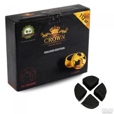 Лот: 12986346. Фото: 1. Уголь для кальяна CROWN Kaloud... Аксессуары и запчасти для кальянов