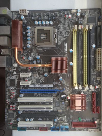 Лот: 20740581. Фото: 1. ASUS P5K-E/WIFI-AP 4DDR2 ATX... Материнские платы
