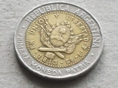 Лот: 16205917. Фото: 1. Монета 1 песо один Аргентина 1994... Америка