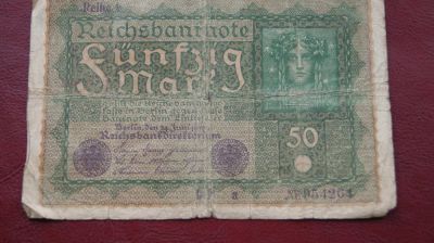 Лот: 6996750. Фото: 1. Германия 50 марок 1919(1 серия... Германия и Австрия