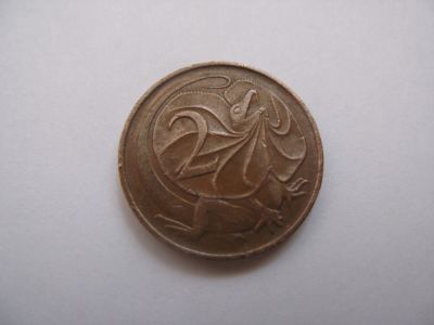 Лот: 11673620. Фото: 1. Австралия 2 цента 1966 года (Ящерица... Америка