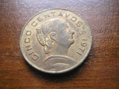 Лот: 8230488. Фото: 1. 5 сентаво 1971 года. Мексика. Америка