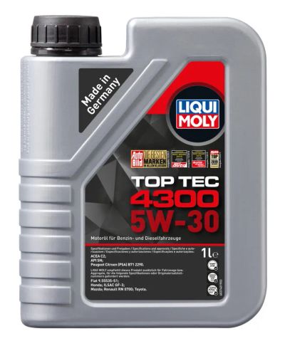 Лот: 20068598. Фото: 1. LIQUI MOLY Top Tec 4300 5w30 SN... Масла, жидкости