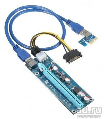 Лот: 17221548. Фото: 1. Райзер (Riser) ver. 006C, USB... Шлейфы, кабели, переходники