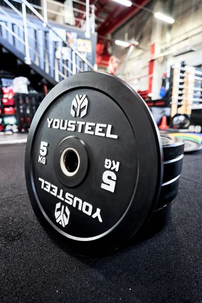 Лот: 24327004. Фото: 1. Диск EVO BUMPER PLATE 5кг YouSteel... Штанги, блины